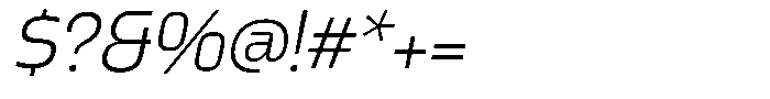 Griga Sans Extra Light Italic Font OTHER CHARS
