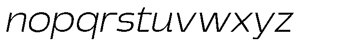 Griga Sans Extra Light Italic Font LOWERCASE
