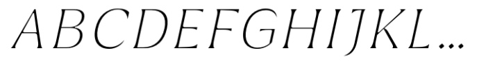 Griggs Thin Serif Slnt Font UPPERCASE