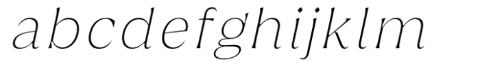 Griggs Thin Serif Slnt Font LOWERCASE