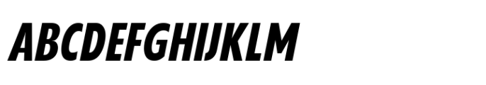 Grik Extra Bold Cond Oblq Font UPPERCASE