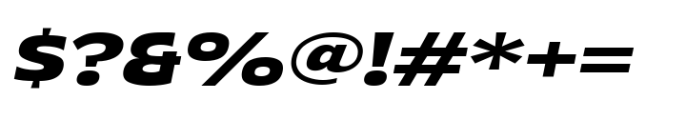 Grik Extra Bold Exp Oblq Font OTHER CHARS