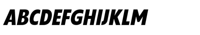 Grik Extra Bold Semi Cond Oblq Font UPPERCASE
