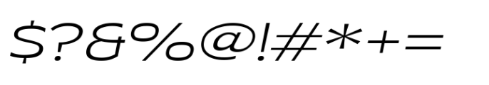 Grik Extra Light Exp Oblq Font OTHER CHARS