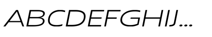 Grik Extra Light Exp Oblq Font UPPERCASE