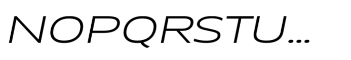 Grik Extra Light Exp Oblq Font UPPERCASE