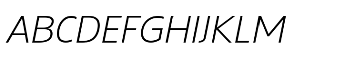 Grik Extra Light Oblq Font UPPERCASE