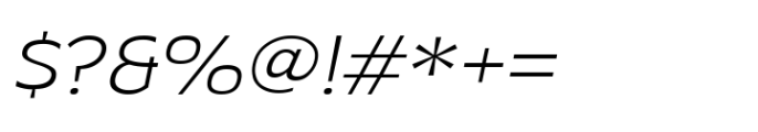 Grik Extra Light Semi Exp Oblq Font OTHER CHARS