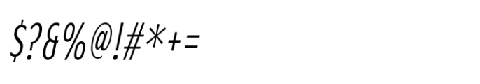 Grik Light Extra Condensed Oblq Font OTHER CHARS