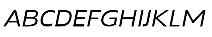 Grik Light Semi Exp Oblq Font UPPERCASE