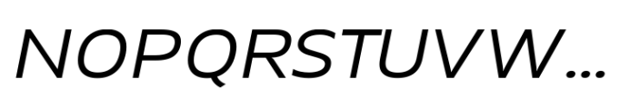 Grik Light Semi Exp Oblq Font UPPERCASE