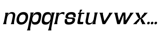 Grilleta Sans Slant Bold Font LOWERCASE