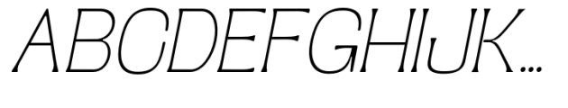 Grilleta Sans Slant Thin Font UPPERCASE