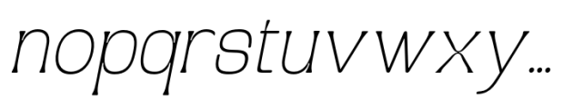 Grilleta Sans Slant Thin Font LOWERCASE