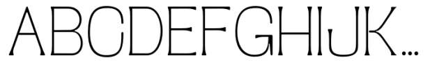 Grilleta Sans Thin Font UPPERCASE