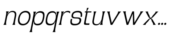 Grilleta Slant Light Font LOWERCASE