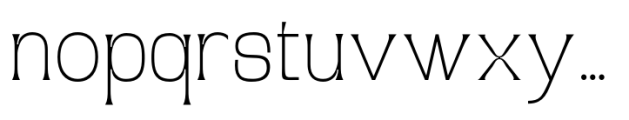 Grilleta Thin Font LOWERCASE