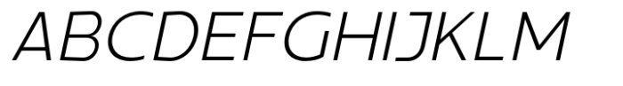 Grilova Extra Light Slanted Font UPPERCASE
