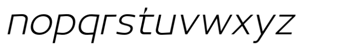 Grilova Extra Light Slanted Font LOWERCASE