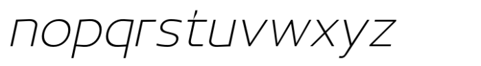 Grilova Thin Slanted Font LOWERCASE