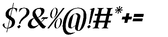 Grimersia Slant Font OTHER CHARS