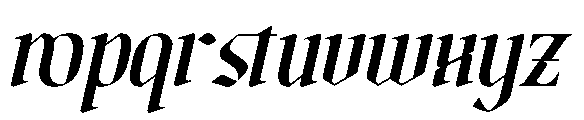 Grimersia Slant Font LOWERCASE