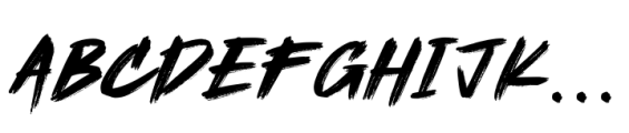 Grindy Brush Font UPPERCASE
