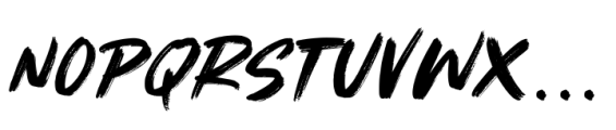 Grindy Brush Font UPPERCASE