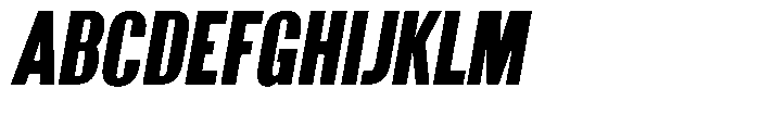 Grivon Black Slanted Condensed Font UPPERCASE