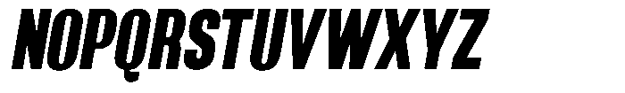 Grivon Black Slanted Condensed Font UPPERCASE