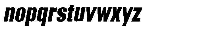 Grivon Black Slanted Condensed Font LOWERCASE