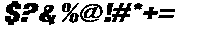 Grivon Black Slanted Expanded Font OTHER CHARS