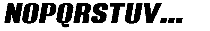 Grivon Black Slanted Expanded Font UPPERCASE