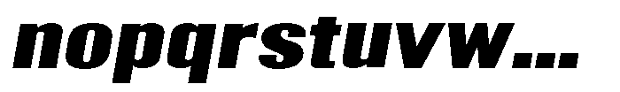 Grivon Black Slanted Expanded Font LOWERCASE