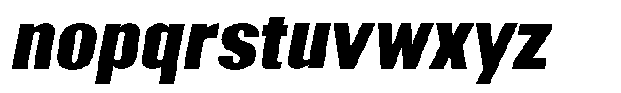 Grivon Black Slanted Font LOWERCASE