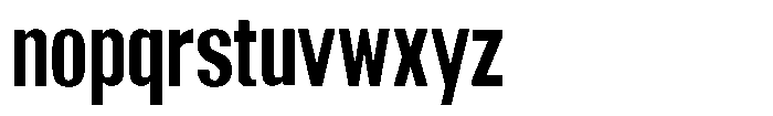 Grivon Bold Condensed Font LOWERCASE