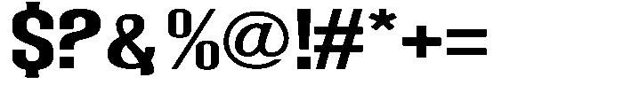 Grivon Bold Expanded Font OTHER CHARS