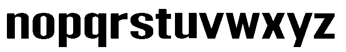 Grivon Bold Expanded Font LOWERCASE