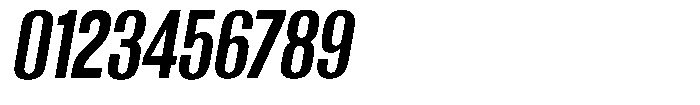 Grivon Bold Slanted Condensed Font OTHER CHARS