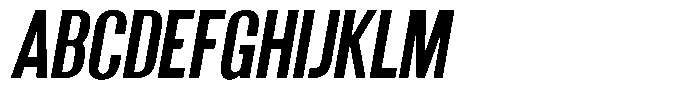 Grivon Bold Slanted Condensed Font UPPERCASE