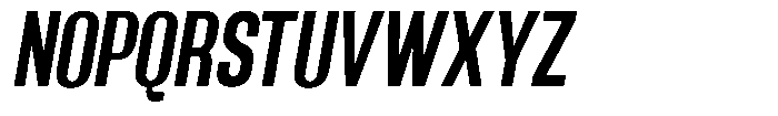 Grivon Bold Slanted Condensed Font UPPERCASE