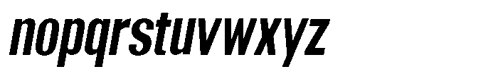 Grivon Bold Slanted Condensed Font LOWERCASE
