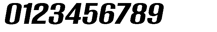 Grivon Bold Slanted Expanded Font OTHER CHARS