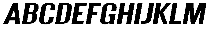 Grivon Bold Slanted Expanded Font UPPERCASE