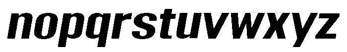 Grivon Bold Slanted Expanded Font LOWERCASE