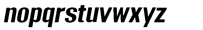 Grivon Bold Slanted Font LOWERCASE