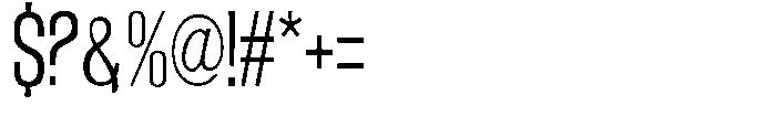 Grivon Condensed Font OTHER CHARS