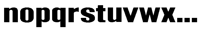 Grivon Extra Bold Expanded Font LOWERCASE