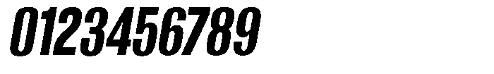 Grivon Extra Bold Slanted Condensed Font OTHER CHARS