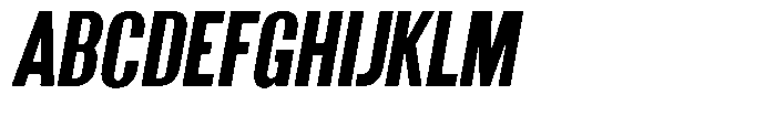 Grivon Extra Bold Slanted Condensed Font UPPERCASE